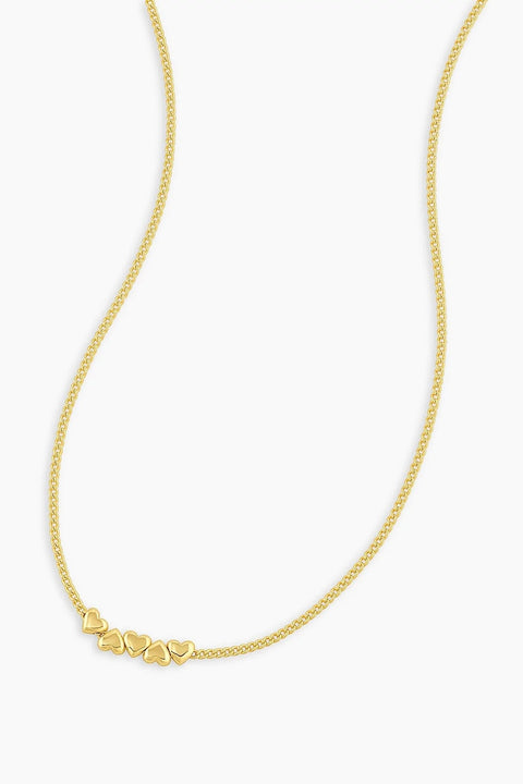 Lou Heart Charm Necklace in Gold Plated, Women's by Gorjana