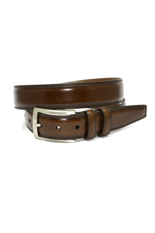 Reversible Black to Brown Italian Leather Belt by Torino