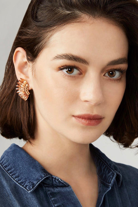 Metallic Mini Madeline Earrings Rose Gold